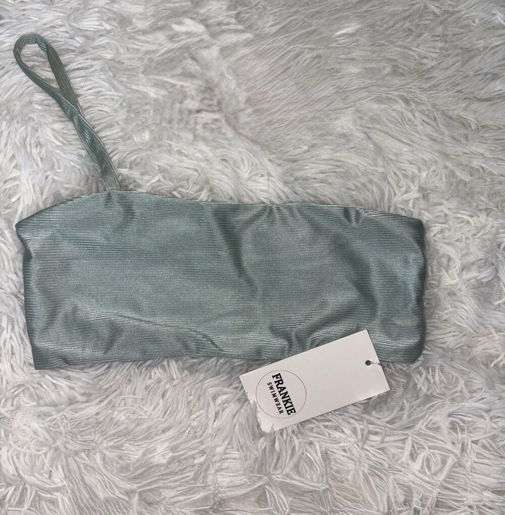 Frankie’s Girls 6 Mint Green Bikini Top. New W/ Tags